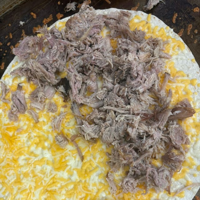 BBQ Pork Quesadilla.