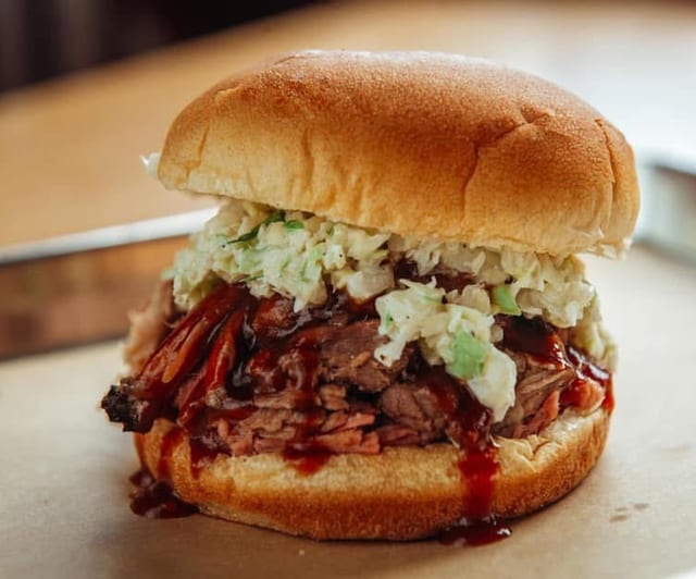 Smoked Pork Sandwich.